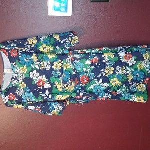 3/4 sleeve open arm floral print top